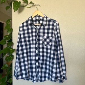 Five.By.Five Navy and White Plaid Shirt